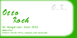 otto koch business card